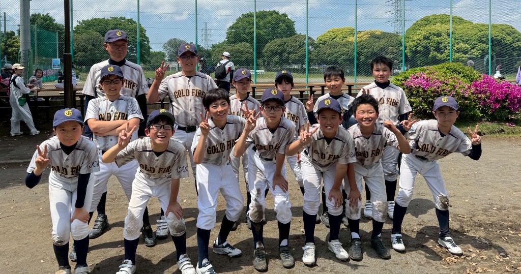 神奈川区少年野球（会長杯）での集合写真
