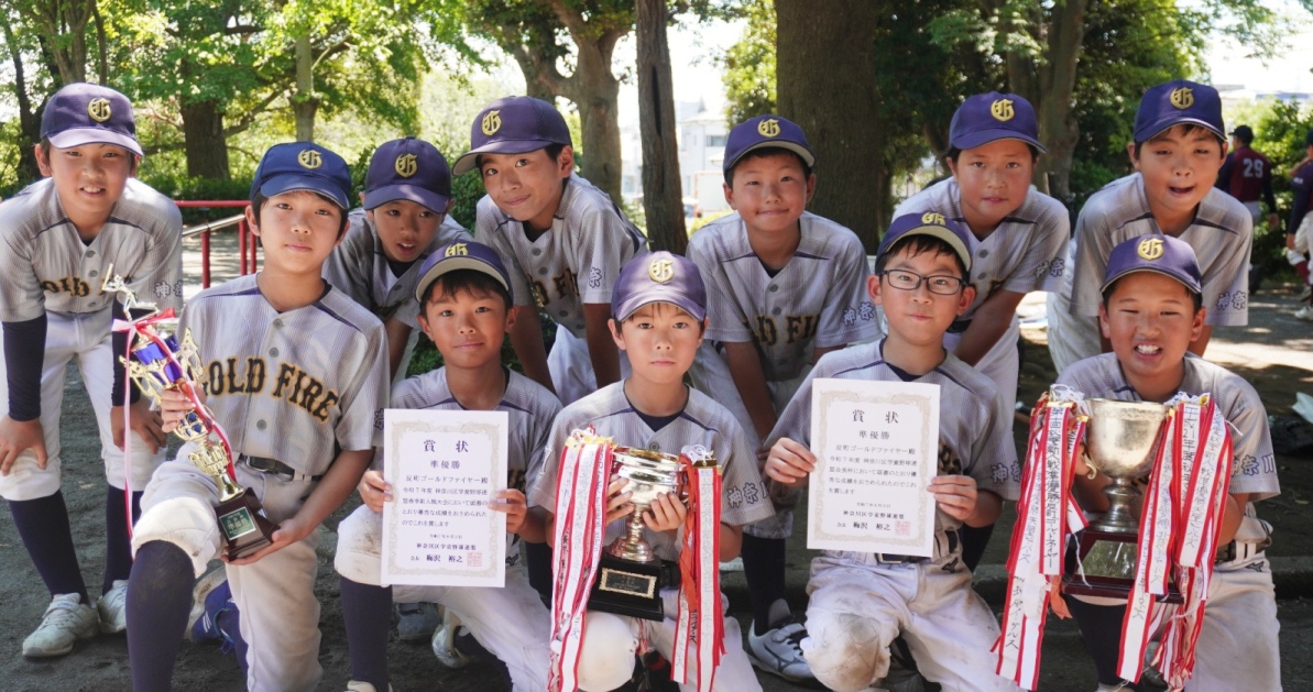 神奈川区少年野球（春季大会）での集合写真